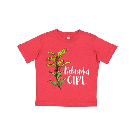 

Inktastic Nebraska Girl Goldenrod Flower Gift Toddler Toddler Girl T-Shirt