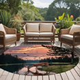 thumbnail image 6 of Deer Forest Round Rug 5ft Washable Circle Kitchen Rugs Non Slip Modern Art Elk Trees Large Area Rug Indoor Floor Carpet for Bedroom Living Room Home Office Dining Room Nursery, 6 of 9