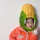 thumbnail image 2 of Gorro con forma de cabeza de maíz para niños, divertido sombrero inspirado en vegetales, 2 of 3