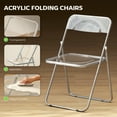 thumbnail image 4 of 4 Pack Acrylic Folding Chairs, Modern Transparent Foldable Chairs, Clear, 4 of 10