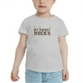 thumbnail image 2 of My Daddy Rocks Funny Toddler T Shirts for Boys Girls (Gray, Youth L), 2 of 5