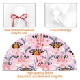 thumbnail image 4 of Pofeuu Pink Butterfly Daisy Print Christmas Tree Skirt, Merry Christmas Skirt Xmas Tree Ornaments for Xmas Holiday Party Decorations-30", 4 of 7