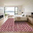 thumbnail image 3 of ODIKA 3'x5' Machine Washable Non-Slip Area Rug, Geometric Burgundy High Traffic Rug, Red, 1097572, 3 of 7