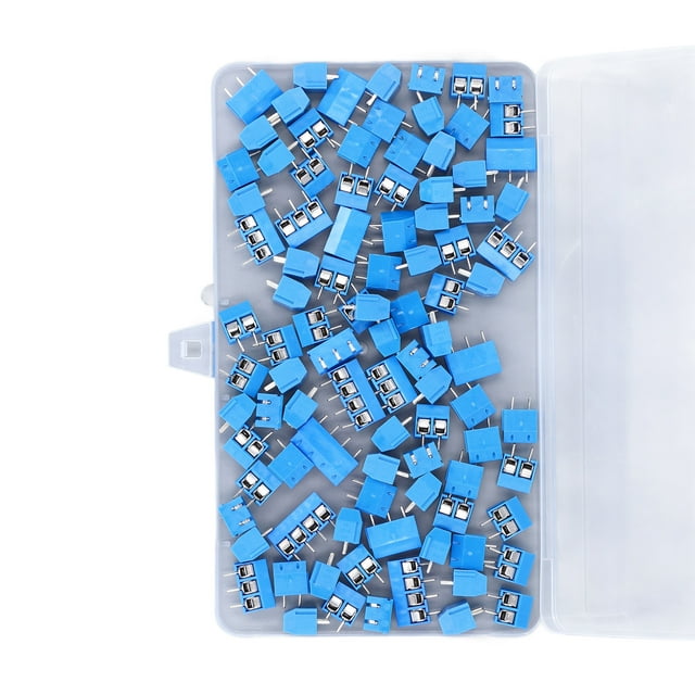 Terminal Block Connector, 100Pcs PCB Terminal Block Plastic Housing For 14 To 22AWG Cable