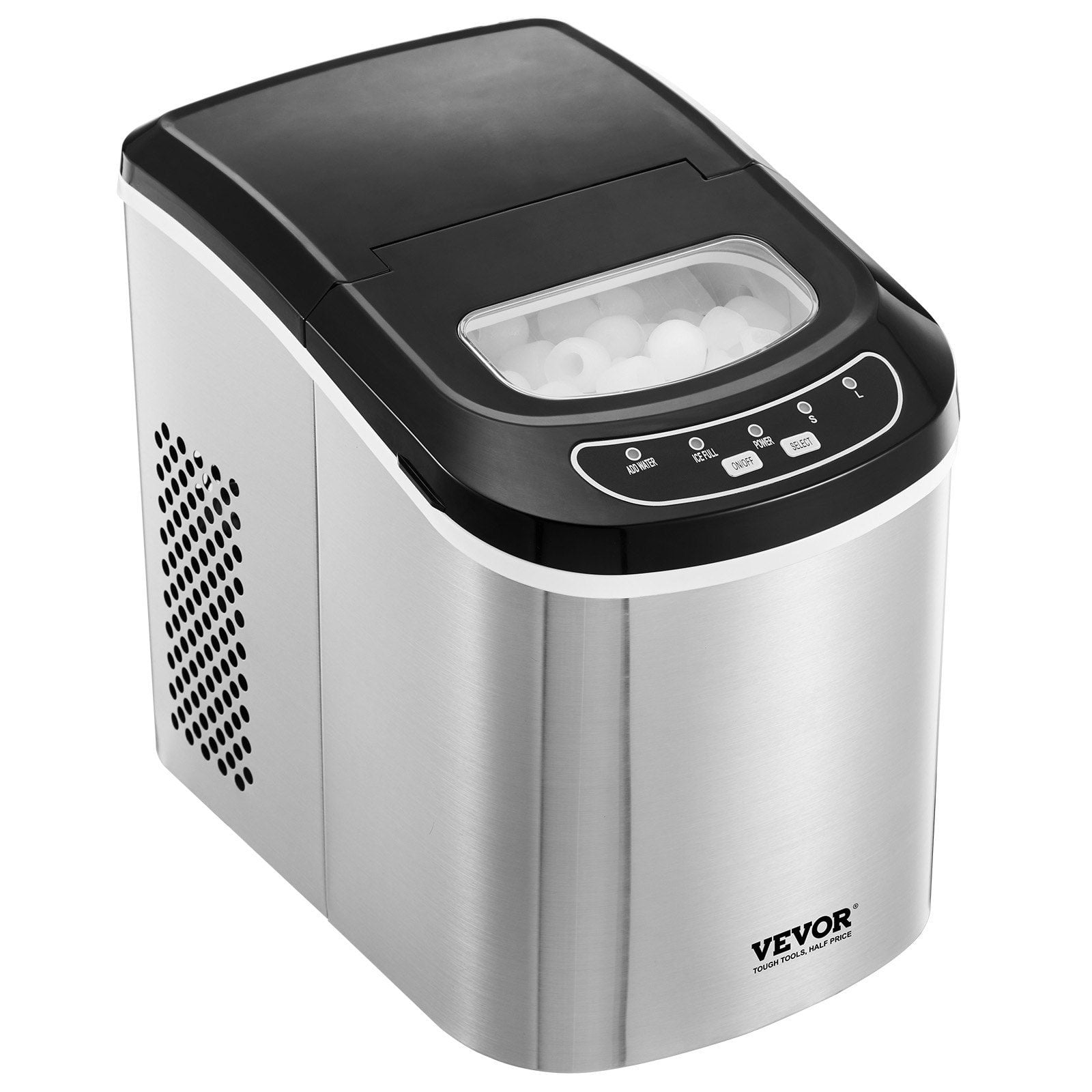 Automatic Self-Cleaning Portable Ice Maker, 33Lbs/24H Capacity, Includes Ice Scoop and Storage Basket, Sleek Design for Kitchen Countertop, Home Bar