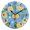 Black, variant on Floral Lemon Pattern Wall Clock 10in Round Artistic Oil Painting Home Decor Desk Table Clock