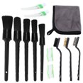 thumbnail image 2 of Car Cleaning Detailing Brush Set Different Sizes Double Head Design with Thick Drying Towel, 2 of 9