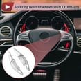 thumbnail image 3 of Unique Bargains 1 Set Silver Tone Aluminum Alloy Steering Wheel Paddles Shift Extensions Interior Accessories for Mazda Axela 2020-2021, 3 of 6