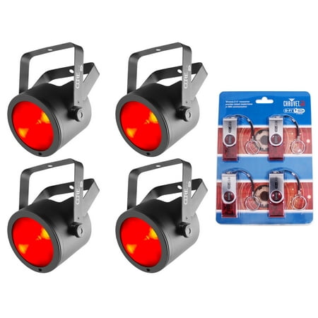 (4) Chauvet DJ Core Par 40 USB Stage Par Light Effects+(4) D-Fi USB Transceivers