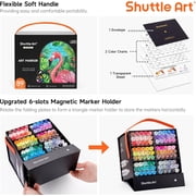 Shuttle Art 88 Colors Dual Tip Alcohol Based Art Markers,Permanent Marker Pens Highlighters with Case Perfect for Illustration Adult Coloring Sketching and Card Making