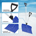 MoNiBloom 18" Snow Shovel with Spring Assisted Handle, Snow Pusher Snow