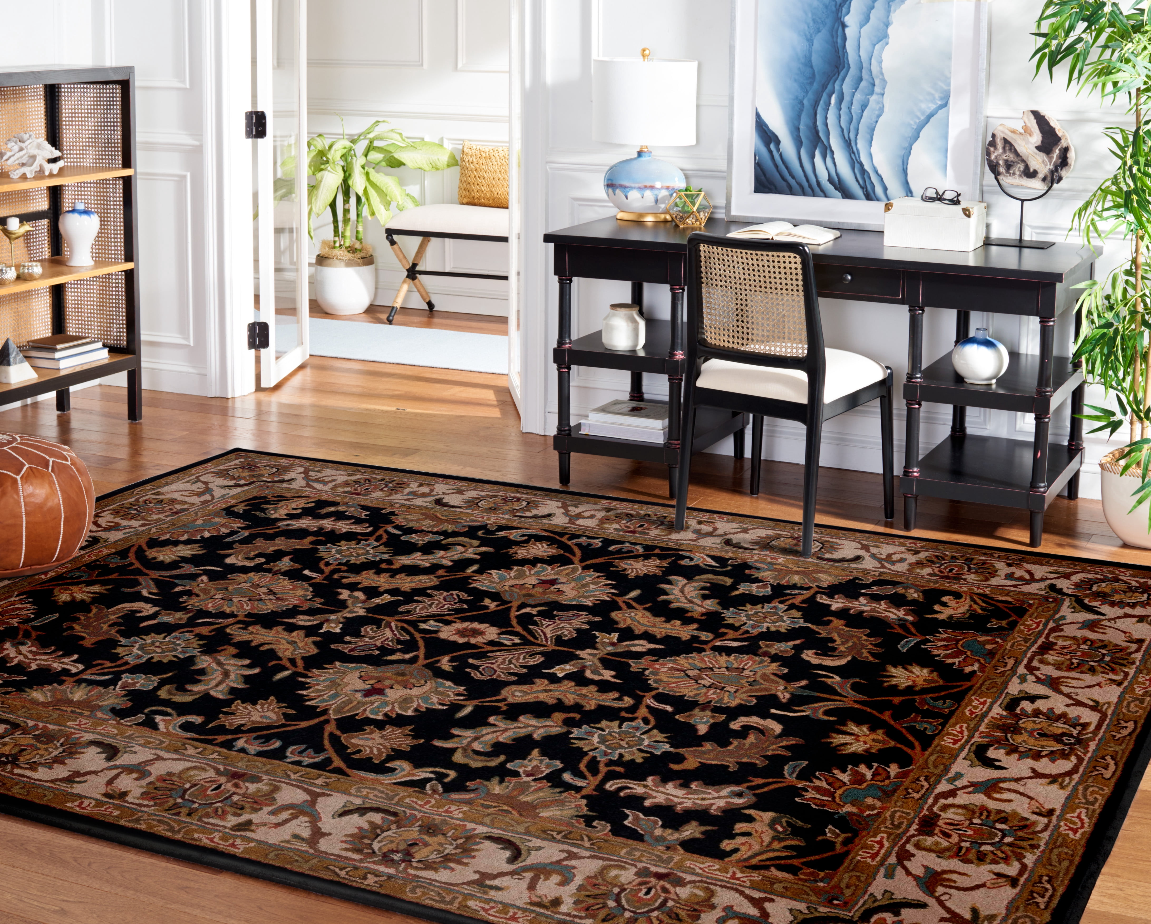 Safavieh Heritage Valery Oriental Wool Area Rug, Black/Beige, 11' x 17'