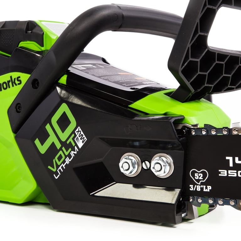 Greenworks 40V 14-inch Brushless Chainsaw with 2.5 Ah Battery and