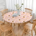 thumbnail image 3 of Princess Carriage Pattern Round Fitted Tablecloth with Elastic Edge,Dining Table Cover Waterproof,Outdoor Round Tablecloth for Camping,Dining,Indoor and Outdoor, 3 of 7