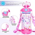 thumbnail image 2 of Botella YOYTOO Kids con pajita de agua de 650 ml a prueba de fugas con correa, 2 of 7