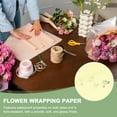 thumbnail image 4 of Papel para envolver flores Uxcell, papel de ramo impermeable, envoltura de color sólido amarillo claro, 20 hojas, 4 of 7