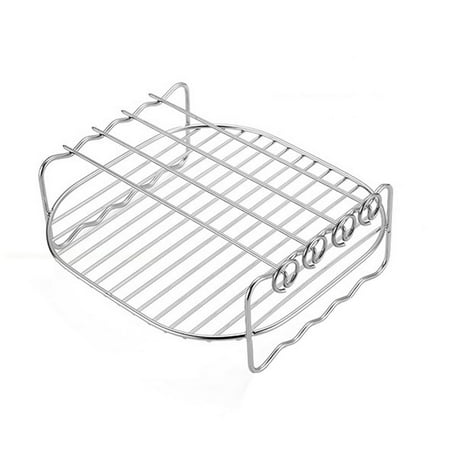 

Julam Air Fryer Accessories with Skewers|Double Layer Stainless Steel Airfryer Grill|Multi-Purpose Rack Stand for Cooking Steaming Baking 6 7 8 inches
