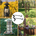 thumbnail image 3 of Wall Mounted Rotatable Plant Hanger, Indoor/Outdoor Decorative Hook for Hanging Plants, Windchime, Baskets, Rustic Iron Plant Holder, Ideal Wall Decor, Ceiling Hooks for Garden, 2 Pcs, 16x4.5x1.2", 3 of 4