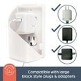 thumbnail image 2 of Dreambaby® Extra-Large Dual Fit Outlet Plug Cover - Electrical Socket Guard for Standard and Decora - White, 2 of 8