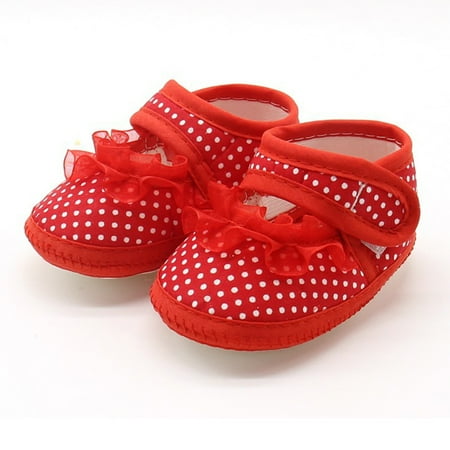 

Newborn Baby Girl Soft Sole Crib Shoes Princess Mary Jane Shoes Toddler Infant Wedding Dress Flat Shoes Prewalker Baby Sneaker Shoes for 0-18M