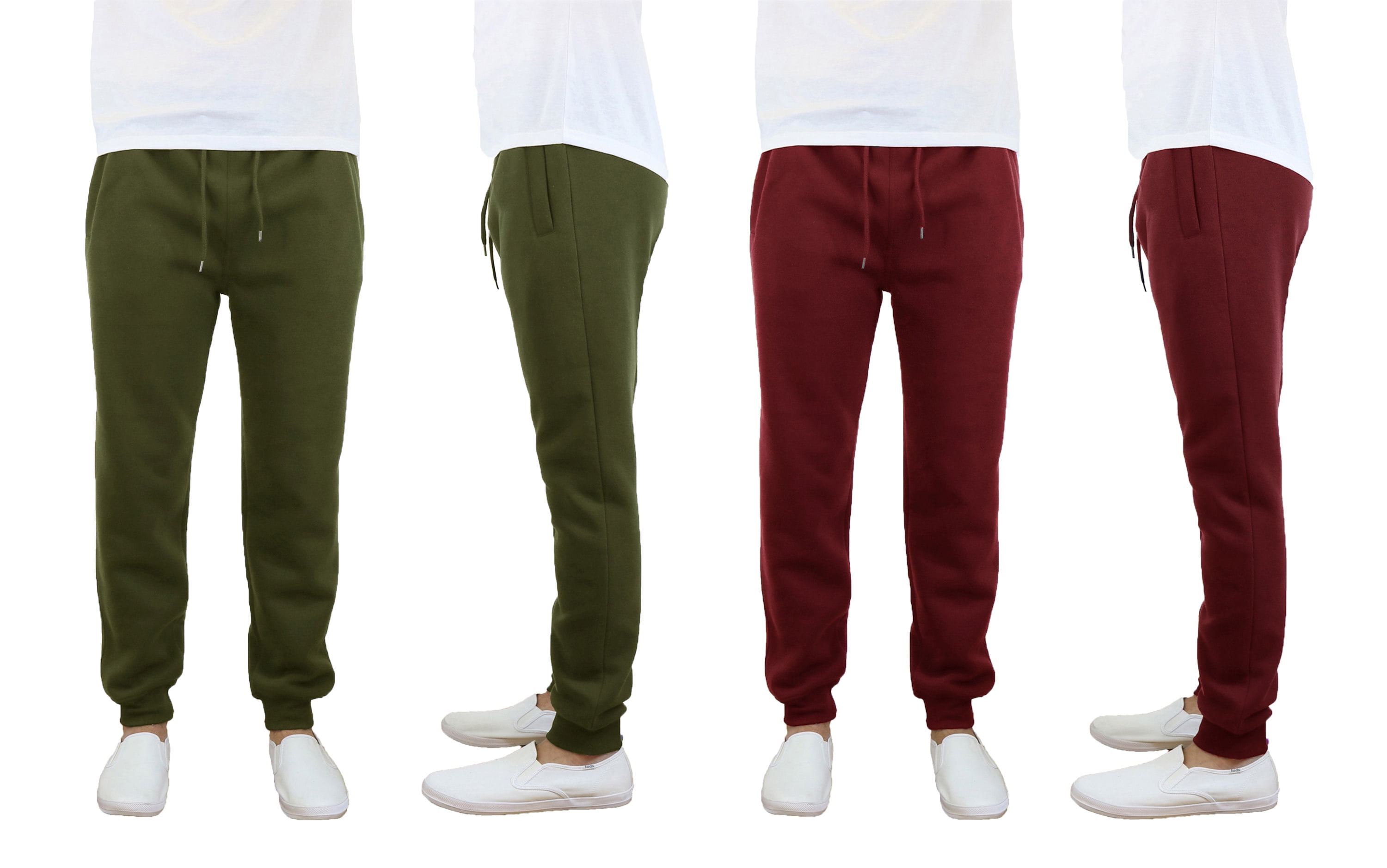 Galaxy by Harvic - 2 Pack Mens Fleece Jogger Pants - Walmart.com - Walmart.com