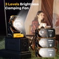 thumbnail image 5 of 20,000mAh Portable Camping Fan with LED Lantern, Rechargeable Battery Operated Outdoor Fan, 4 Speeds, 270° Rotation, Power Bank Function for Tent, Hiking, Fishing, Emergency, Sports & Game Day, Yello, 5 of 7