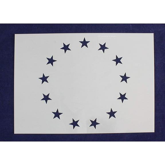 Betsy Ross 13 Star Field Stencil -US American Flag G-Spec 14 x 19.76 Inches