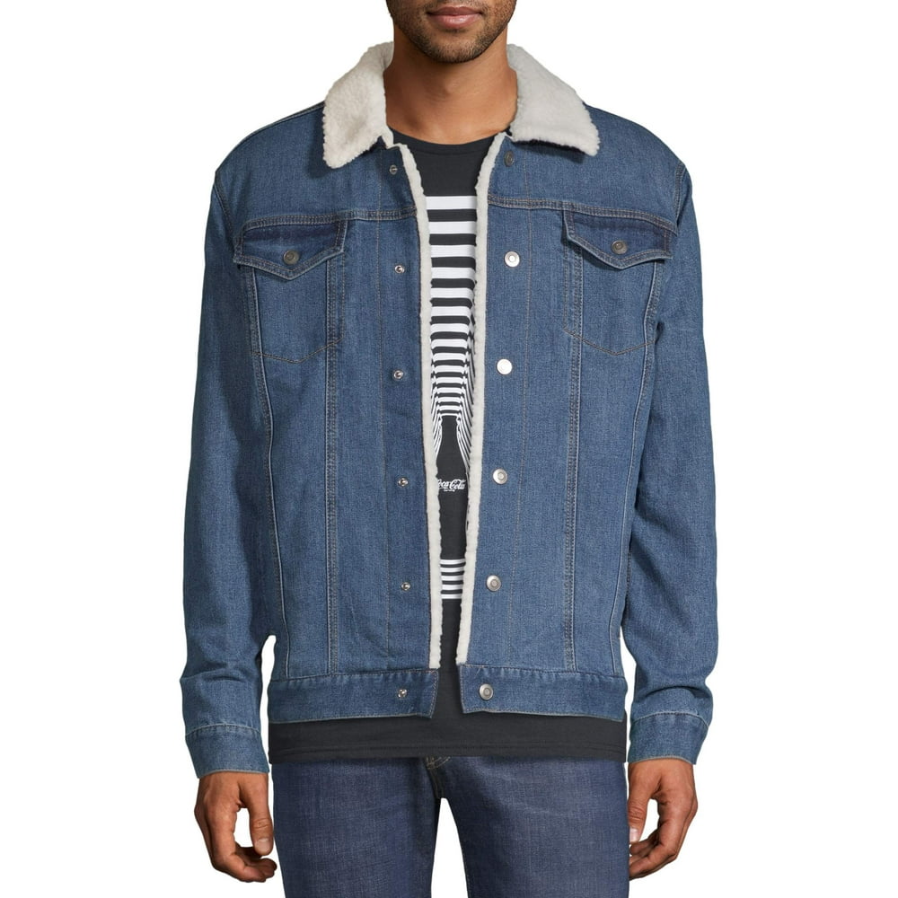GEORGE - George Men's and Big Men's Sherpa Lined Denim Jacket, up to ...