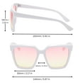 thumbnail image 7 of Women's Oversized Square Sunglasses - White Frame / Gradiant Pink Yellow Lens, 7 of 7