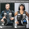 thumbnail image 6 of PORTHOLIC Running Vest for Women Men with 500ml/17oz Water Bottle |Adjustable Hydration Vest|Reflective |Lightweight |6 Pockets |Breathablefor Running Accessories for Hiking Running (Black,Large), 6 of 7