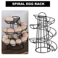 thumbnail image 4 of Yucurem Spiral Egg Skelter Dispenser Rack Metal Storage Display Rack (Black), 4 of 9