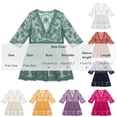 thumbnail image 4 of Hesxuno Women Swimsuit Cover Ups 3/4 Sleeve Swim Dress Lace Bathing Suit Cover Up Beach Boho Vacation Restro Beachwear Purple Free Size, 4 of 7