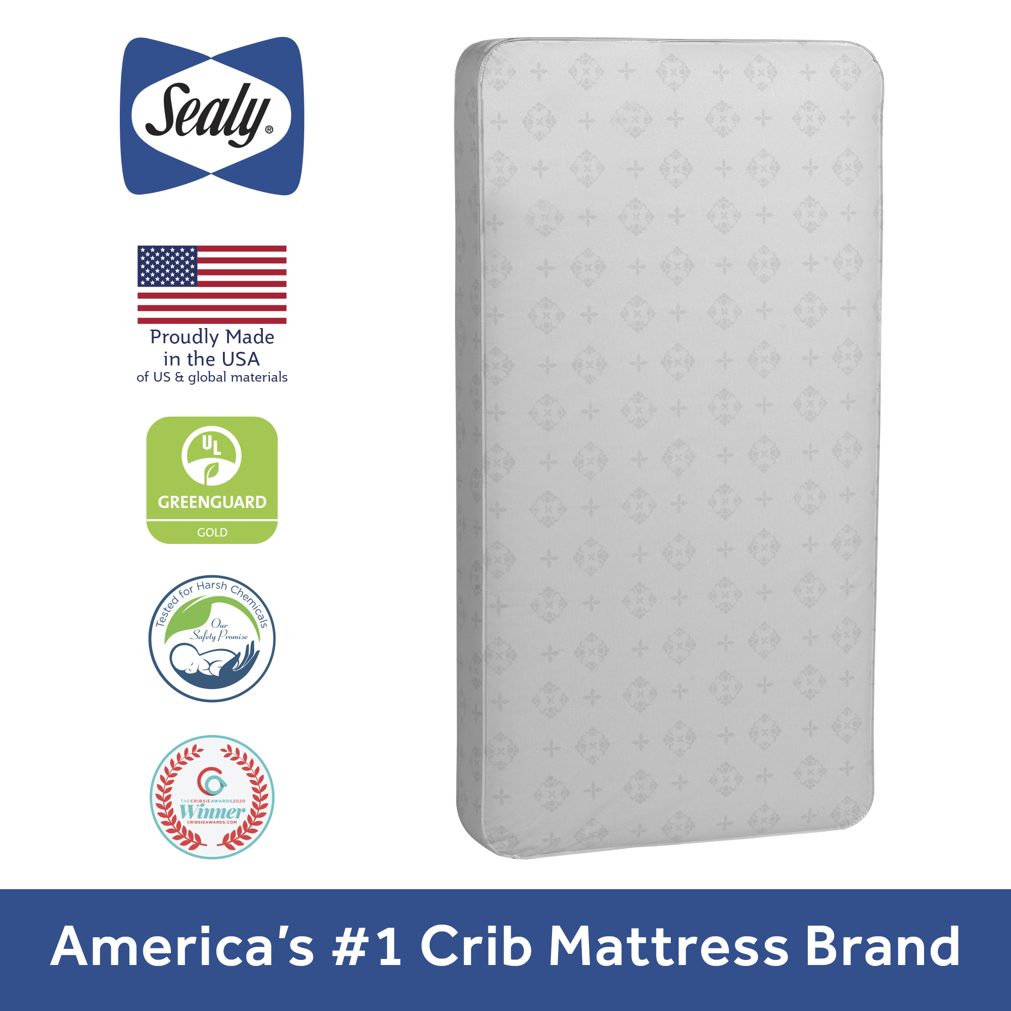 Sealy Baby Ultra Rest 2-Stage Antibacterial Baby Crib & Toddler Mattress, 204 Coil - image 4 of 15