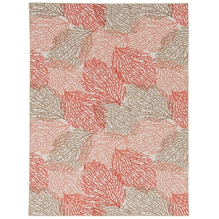 

Washable Haylee Ivory And Coral 5X7