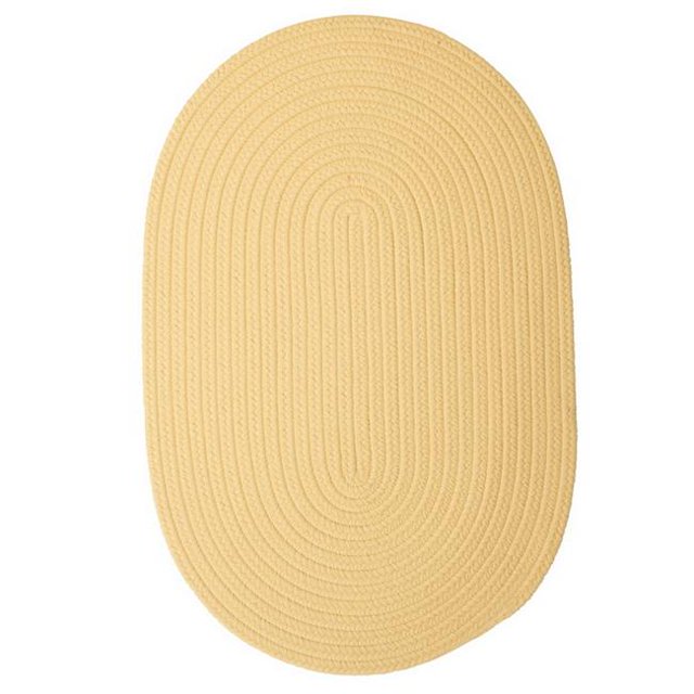 Colonial Mills Tapis BR34R048X048 Boca Raton - Pale Banana 4 Pieds Tapis Rond Tressé