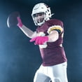 thumbnail image 3 of HANDLANDY Football Gloves Men, Sticky Wide Receiver Grip Gloves, Hot Pink Stretch Fit Football Gloves Adult, 3 of 7