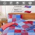 thumbnail image 6 of Beartech 3 Piece Comforter Set Full/Queen Size,Red Blue Plaid Patchwork Comforter Bedding Set for All Season, Bed in a Bag with Pillowcases, 6 of 11