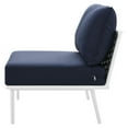 thumbnail image 5 of Lounge Middle Chair, Navy White, Aluminum, Metal, Fabric, Modern Contemporary, Outdoor Patio Balcony Cafe Bistro Garden Furniture Hotel Hospitality, 5 of 8