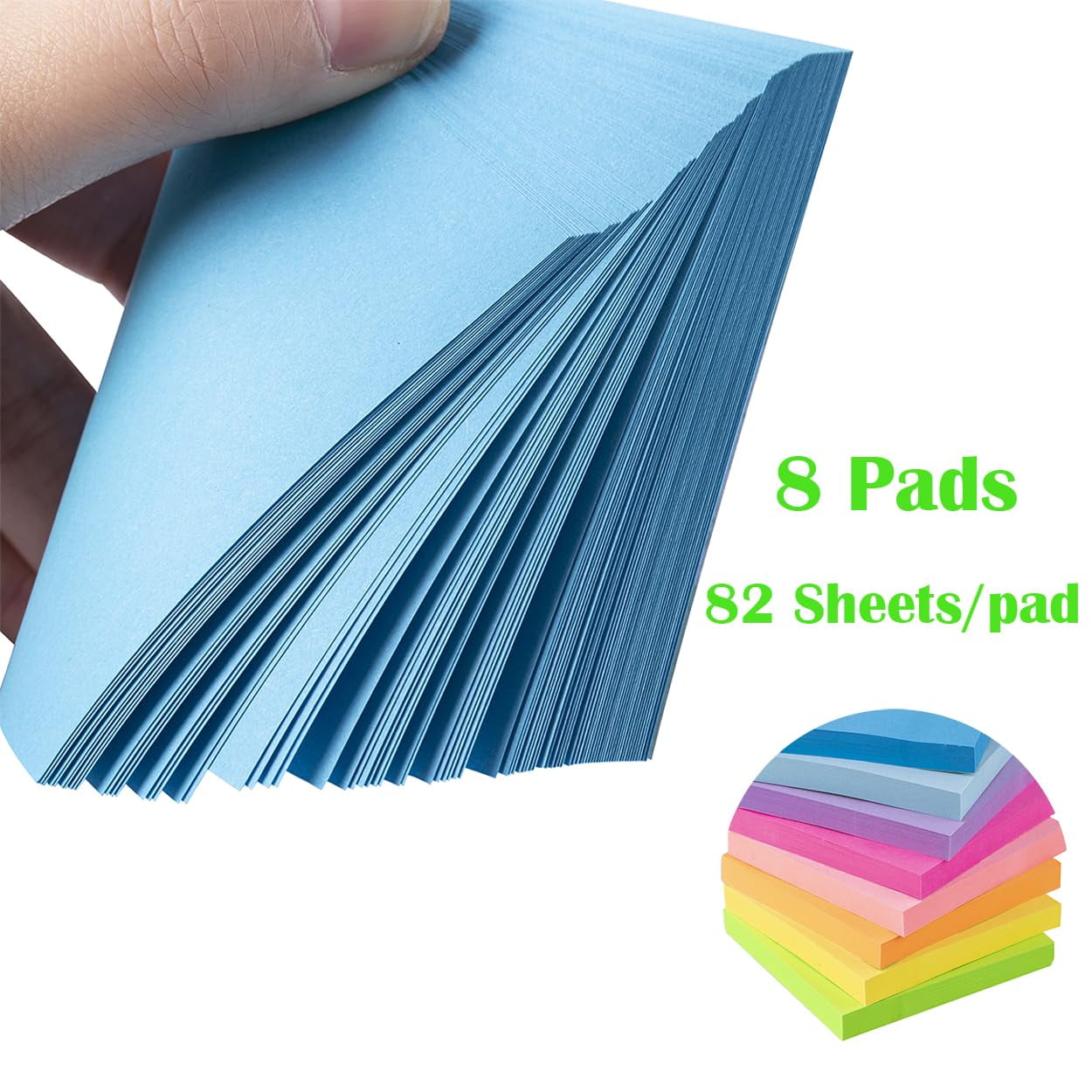 9 Pads Sticky Notes 3x3 in, 9 Bright Colors Post Self Sticky Pad Its for  Office, Home, School, Notebook, 100 Sheets/pad - Yahoo Shopping