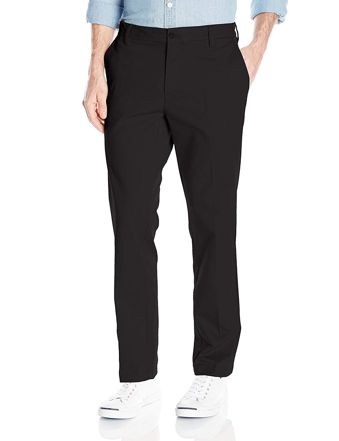 IZOD Mens 34X29 SlimFit Solid FourPocket Chino Pants