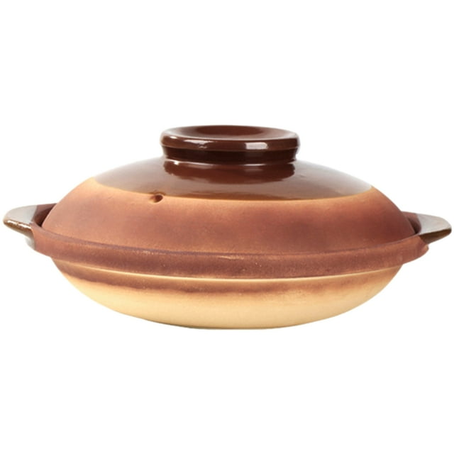 Household Casserole Dish Pottery Clay Stewing Pot Rice Noodles Cooking Pot Kitchen Accessory