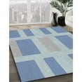 thumbnail image 3 of Ahgly Company Machine Washable Indoor Round Transitional Steel Blue Area Rugs, 4' Round, 3 of 7