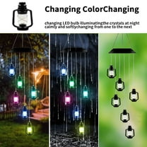 Specollect Outdoor Colorful Solar Wind Chime, Color Changing Mobile LED Solar Wind Chime Outdoor Mobile Hanging Patio Light, Porch, Deck, Garden Decor