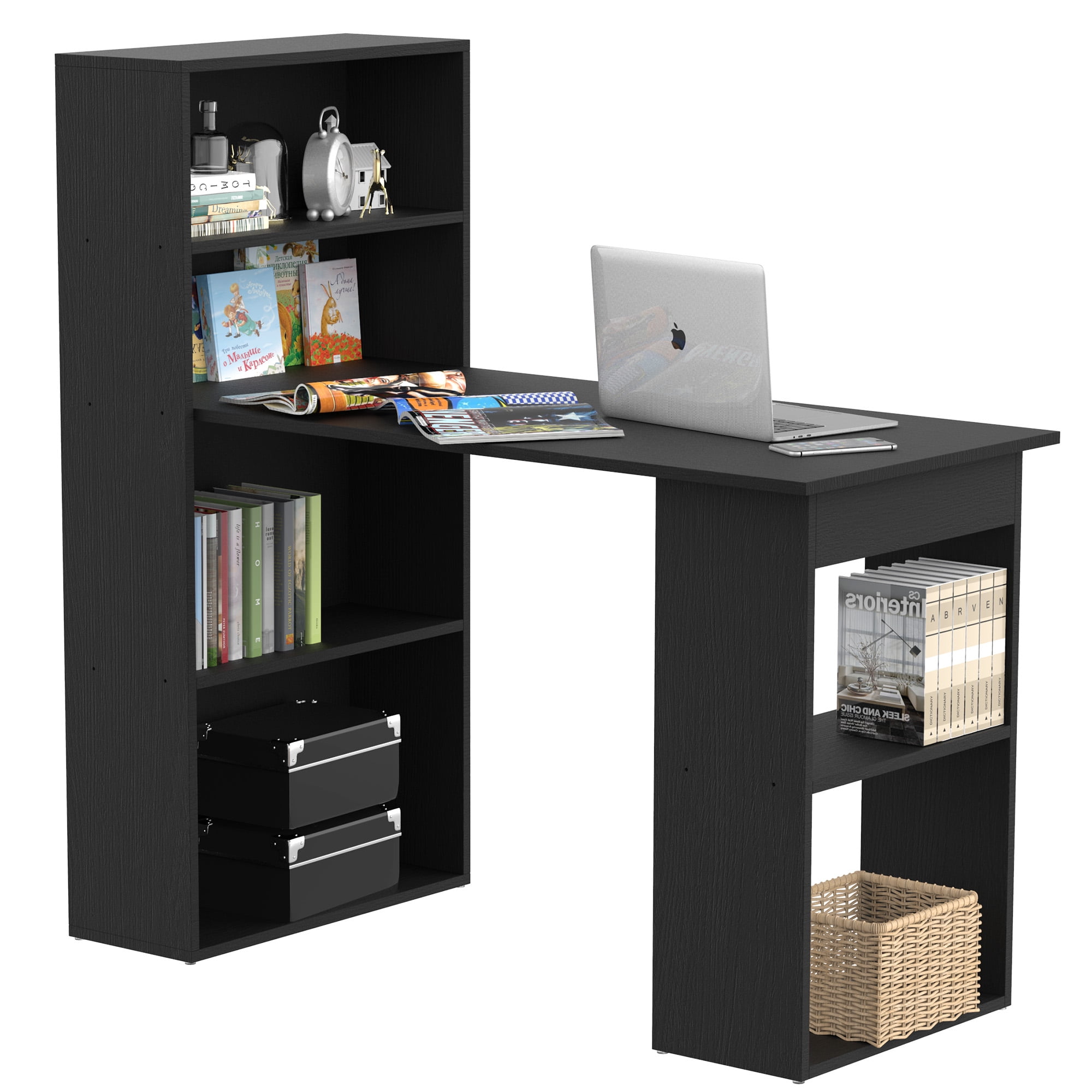 47” Modern Office Compact Computer Crafting Hobby Desk Bookcase