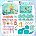 thumbnail image 6 of HopeRock 42PCS Mermaid Tea Party Set for Little Girls, Pretend Play Toys for Toddlers Girls Ages 3 4 5 6 Years, Birthday Gifts for Kids Girls 3-6 Years Old., 6 of 7