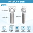thumbnail image 2 of Uxcell 2 Pcs M20x80mm Shoulder Swing Lifting Eye Bolt, 304 Stainless Steel Metric Full Thread Fisheye Eye Slip Hole Screw Rigging Bolt Metal Fasteners Screws, Silver Tone, 2 of 7
