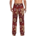 thumbnail image 2 of GZHJMY Chrismas Snowflake Pajama Pants for Men, Lounge Pants Lightweight Men Pajama Bottoms with Drawstring Pockets, Christmas New Year Birthday Gifts, Small, 2 of 6