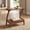 Brown, variant on Fnova Solid Wood End Table, Narrow 2-Tier Side Table with Storage Shelf, Curved Frame Sofa Side Table, Easy Assembly, for Living Room, Bedroom, Entryway, Small Space
