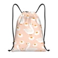 thumbnail image 1 of Kdxio Geese and Flower Pattern Drawstring Bag for Gym Sports School Travel Lightweight Sackpack with Adjustable Cords Waterproof Fabric-Small, 1 of 6