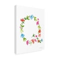 thumbnail image 2 of Trademark Fine Art 'Floral Alphabet Letter XVII' Canvas Art by Farida Zaman, 2 of 4